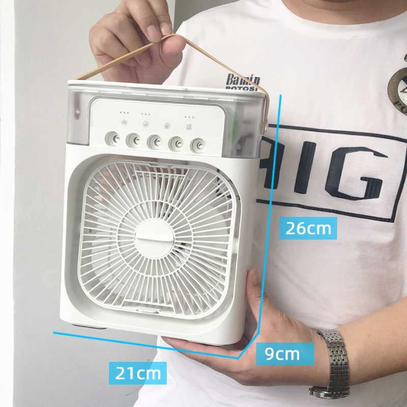 Portable Air Conditioner Fan: Usb Electric Fan With Led Night Light, Fine Mist Water