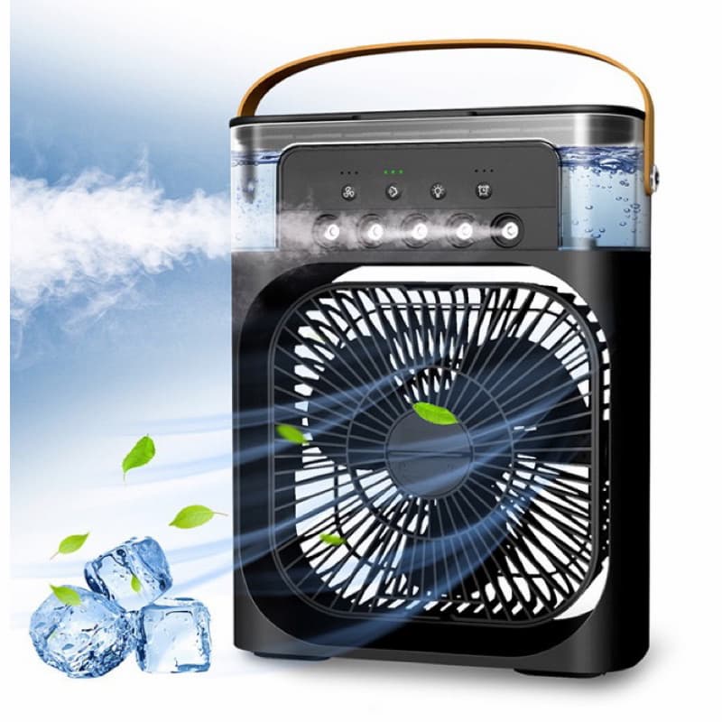 Portable Air Conditioner Fan: Usb Electric Fan With Led Night Light, Fine Mist Water